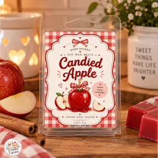 Preview of Candied Apple Scented Wax Melt Clamshell.