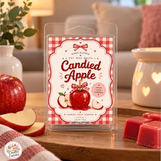 Preview of Candied Apple Scented Wax Melt Clamshell.