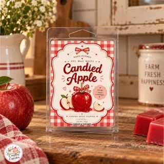 Preview of Candied Apple Scented Wax Melt Clamshell.
