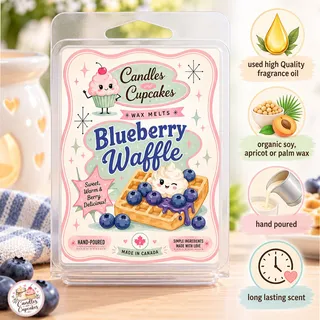 Preview of Blueberry Waffle Scented Wax Melt Clamshell.